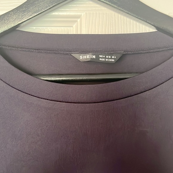 Drawstring Detail Stretch Navy Blue Dress - Picture 3 of 8